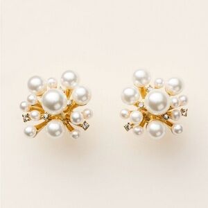 Kate Spade Gold and White Pearl Earrings